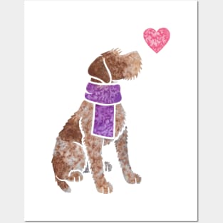 Watercolour German Wirehaired Pointer Posters and Art